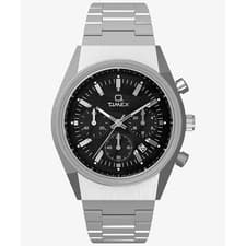 Timex Q Reissue 1975 Falcon Eye Silver Black Watch 40mm Stainless Steel