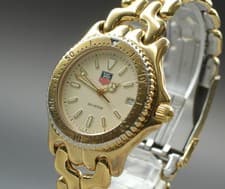 [Near MINT] TAG HEUER S/el S94.706 M/E Gold Cream Dial 37mm Men's Qz Watch JAPAN