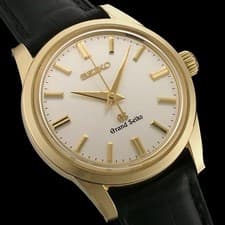 SEIKO Grand Seiko SBGW008 18KYG Hand-Wind 37mm Leather Strap #SU050