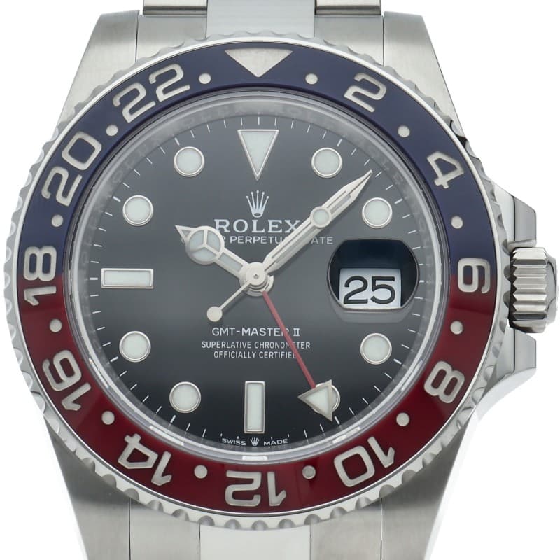 ROLEX GMT Master 2 Watch Oyster 126710BLRO Stainless Steel mensWatch black USED
