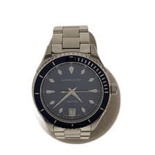 Used HAMILTON◆Quartz watch/analog/stainless steel/BLU/SLV/H374511/Jazz Master