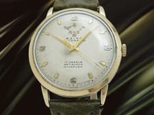 Seiko Automatic 17 Jewels Ref.14015 14KGF 34mm White Dial Men's watch Vintage