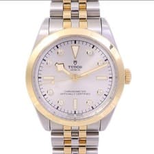 TUDOR Black Bay One 79643 Automatic Watch Stainless Steel 18K Yellow Gold Silver