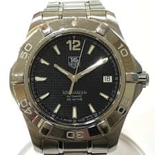 TAG HEUER Aquaracer Date WAF2110 Black Automatic 40mm Men's Boxed From JAPAN