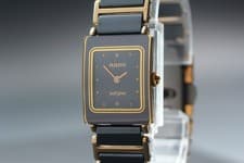 Vintage Near MINT RADO DIASTAR 153.0283.3N 2P Diamonds Ceramic Ladies Watch JP