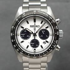 [☆Good+++]SEIKO PROSPEX SPEEDTIMER SBDL Series White Dial Solar Chronograph