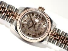 ROLEX Datejust circle Flower VI diamond PG combination 179171NR '18 Mens179171NR