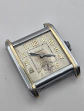 Vintage Bulova Men's Art Deco Square Shaped Watch - 26mm - Not Working
