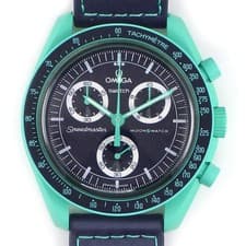 Swatch Watch Mission on Earth S033L103 OMEGA Speedmaster Bioceramic Nylon Quartz
