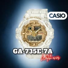 New check with actual photos Glacier gold discontinued model casio GA 735E 7A 35