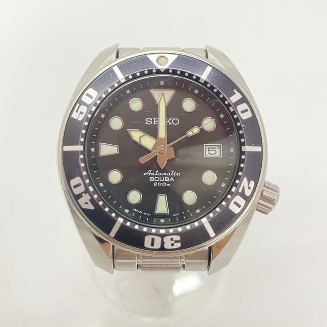 Seiko Prospex Diver Scuba Watch 6R15 Automatic Silver Used From Japan