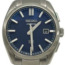 Seiko Astron SBXD033 Titanium Blue Solar Watch 38mm 100m