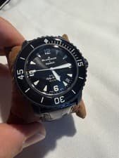Blancpain x Swatch Fifty Fathoms Scuba Black Watch Excellent Condition w/ Strap