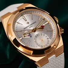 Vacheron Constantin Overseas Dual Time Silver 18K PInk Gold MINT FULL SET 7900V