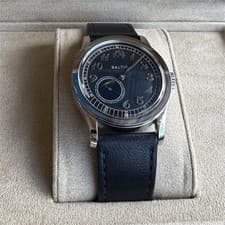 Baltic MR01 Micro-Rotor Automatic Blue Dial Wristwatch with Box