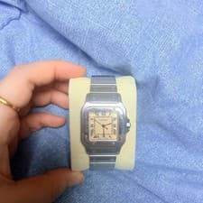 Cartier Santos Galbee LM Large Size Quartz Watch Official