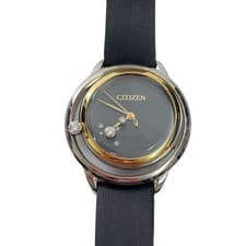 CITIZEN quartz wristwatch analog BLK BLK b036-s112052 ecodrive diamond