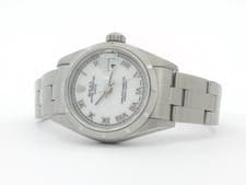 Rolex Oyster Perpetual Date Automatic Stainless Steel White Roman Dial 79190