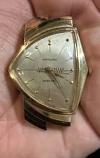 Hamilton Ventura 14K Solid Gold Vintage Watch Iconic Electric Model