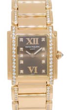 Patek Philippe Twenty-4 18k Rose Gold & Diamond Chocolate Ladies Watch 4908/30R