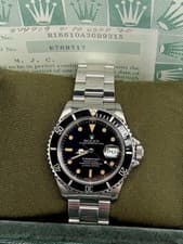 1990 Rolex Submariner Patina Markers 40mm Automatic Watch 16610 - Box & Papers