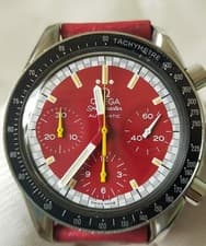 Omega Speedmaster Schumacher Racing 3810.61 Red Dial Auto Serviced japan