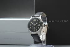 [N MINT w/Box,paper] HAMILTON KHAKI H706550 44mm Black Dial Date AT Men's Watch