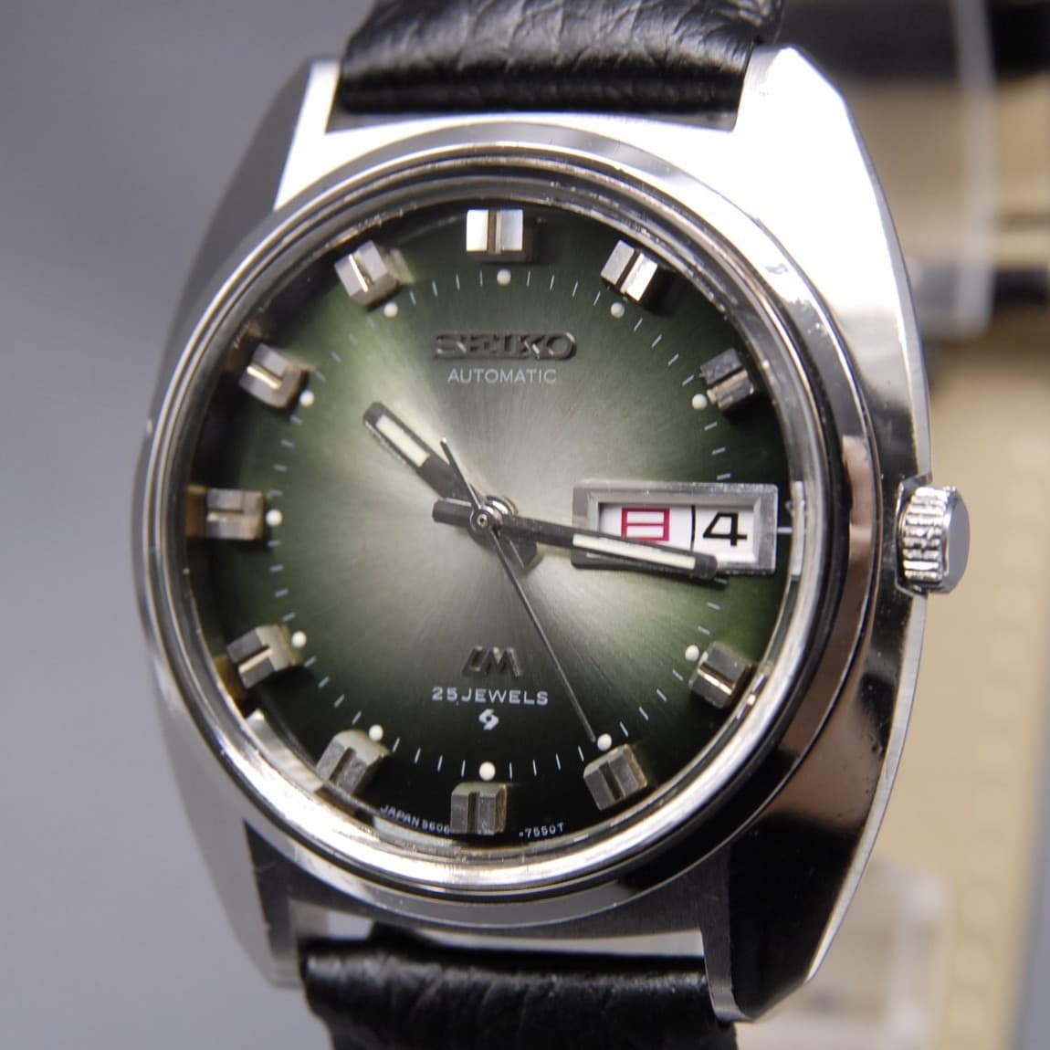 1972 [EXC+5] Vintage SEIKO Lord Matic 5606-7230 36mm Green Day/Date AT Men Watch