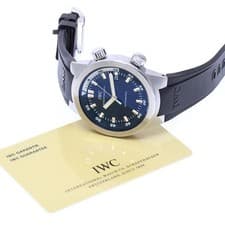IWC SCHAFFHAUSEN AQUATIMER IW354807 42mm SS Black Dial Rubber Strap Date #C502