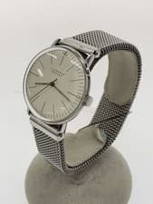 Junghans Max Bill Hand Winding Watch 027/3004.46 Silver Dial Mesh Bracelet
