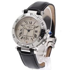 CARTIER PASHA C W3100255 35mm SS Beige Dial Automatic Date #C476