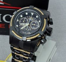 Invicta Men's 53mm Bolt Quartz Chronograph Black Stainless Steel Bracelet Watch