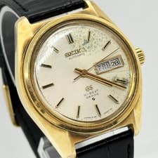 SEIKO Watch Grand Seiko 61GS Hi-Beat 36000 6146-8009 Gold Automatic Leather Men