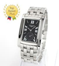 [ MINT] LONGINES Dolce Vita L5.655.4 Small Second Black Dial Qz Mens Watch JAPAN