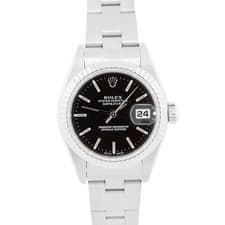 2025 CPO PAPERS Rolex DateJust 26mm BLACK Stainless Steel 18K OYSTER 79174 BOX