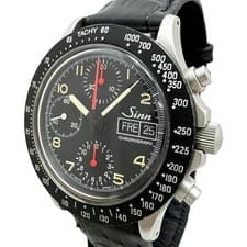 Sinn 256.T Chronograph Automatic Valjoux 7750 Black Dial Tachymeter *Afg3561