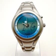 Fossil Big TIC Stick Figure Pictogram Watch Y2K Blue Unisex Pre-Owned
