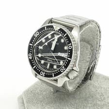 SEIKO Diver s Professional Wristwatch Day Date 7C43 6010 Silver Color SS Ladies