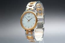 HERMES Arceau 33mm White Dial Gold Silver Two-tone Quartz Men's Watch Near MINT