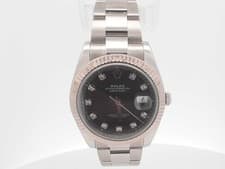 Rolex Datejust 41mm Stainless Steel Watch 18k White Gold Bezel Aa0226ezxzsa