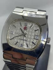 Vintage Rado Conway Mens Watch Automatic Rare White Dial Day Date Swiss 70s