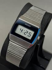 Rarest SEIKO 1979 Digital F322-5000 Blue Glass, Stainless Steel Japanese Watch