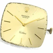 ROLEX Cellini Man's Manual Winding Cal.1600 Used 80s Leather Watch
