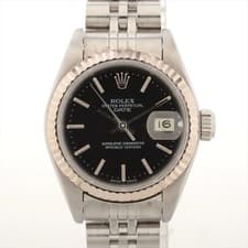 Rolex Lady Datejust 69174 SS×WG SS AT black dial