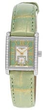 Longines Mini DolceVita Green Leather Diamonds Quartz Womens Watch L5.200.0.05.2