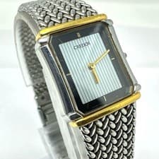 MINT SEIKO Exceline 18K Bezel 8420-6690 Shell Dial Mother of Pearl Watch