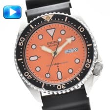 [NEAR MINT] SEIKO 7548-700C Diver Orange Dial Quartz Day Date 40mm Men's Watch