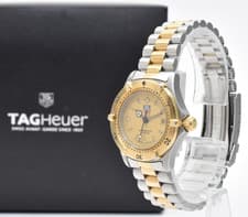 【N MINT w/BOX】TAG Heuer 964.008-2 Professional 200M Diver Gold Tone QZ Women's