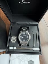 Sinn 556A Men's German Pilot Diver Black 38mm Arabic Watch