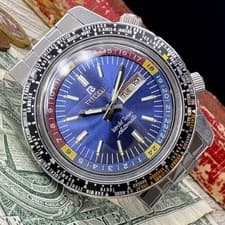 Ricoh Automatic Watch Vintage 42mm Blue Dial